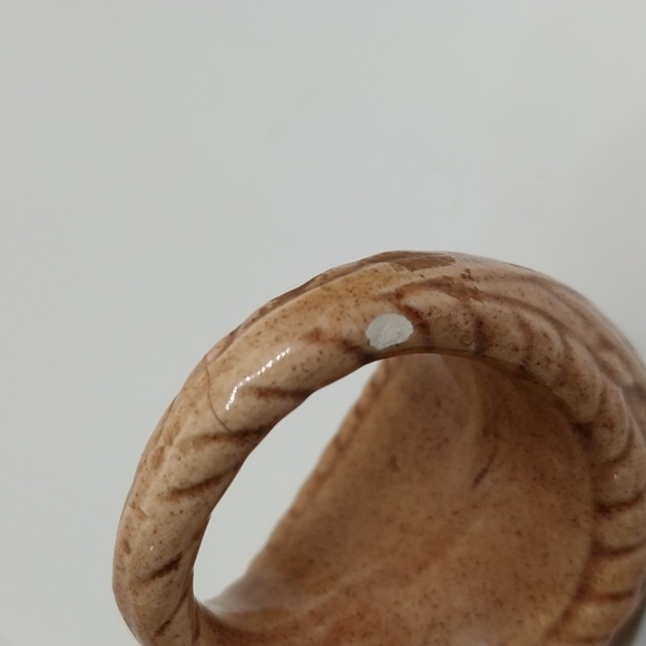 6 Signed Vintage Ceramic Napkin Holder Rings - Picture 10 of 11